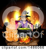 Poster, Art Print Of Witch Making A Potion