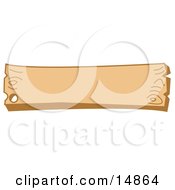 Blank Wooden Western Style Sign With A Nail Hole Clipart Illustration by Andy Nortnik