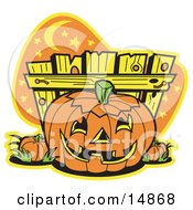 Printable Clipart Of Halloween Pumpkin Patch Cartoon