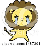 Poster, Art Print Of Cartoon Crying Lion
