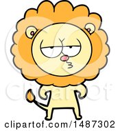 Poster, Art Print Of Cartoon Bored Lion