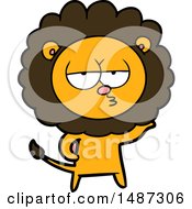 Cartoon Bored Lion