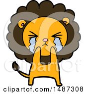 Poster, Art Print Of Cartoon Crying Lion