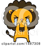 Cartoon Crying Lion