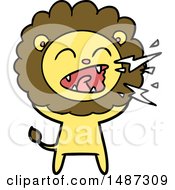 Poster, Art Print Of Cartoon Roaring Lion