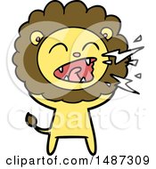 Cartoon Roaring Lion
