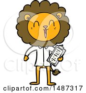 Poster, Art Print Of Laughing Lion Cartoon