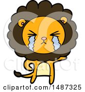 Poster, Art Print Of Cartoon Crying Lion