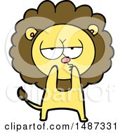 Poster, Art Print Of Cartoon Tired Lion