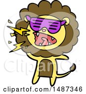 Poster, Art Print Of Cartoon Roaring Lion