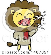 Poster, Art Print Of Cartoon Roaring Lion