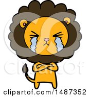 Poster, Art Print Of Cartoon Crying Lion