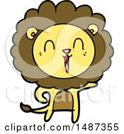 Laughing Lion Cartoon