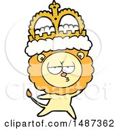 Poster, Art Print Of Cartoon Bored Lion