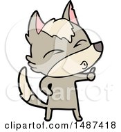 Cartoon Wolf Pouting