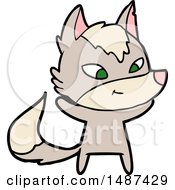 Friendly Cartoon Wolf