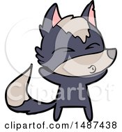 Cartoon Wolf Whistling