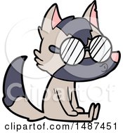Poster, Art Print Of Cartoon Wolf Whistling