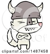 Poster, Art Print Of Angry Wolf Cartoon