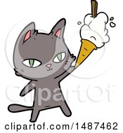 Poster, Art Print Of Cartoon Cat Staring