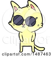 Poster, Art Print Of Cartoon Cat With Bright Eyes