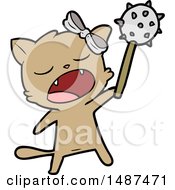 Poster, Art Print Of Cartoon Singing Cat