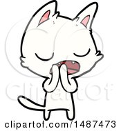 Poster, Art Print Of Talking Cat Cartoon