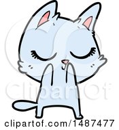 Poster, Art Print Of Calm Cartoon Cat