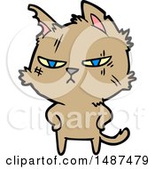 Poster, Art Print Of Tough Cartoon Cat