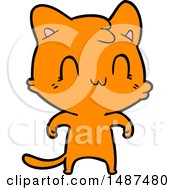 Poster, Art Print Of Cartoon Happy Cat