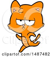 Poster, Art Print Of Bored Cartoon Cat