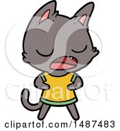 Poster, Art Print Of Talking Cat Cartoon