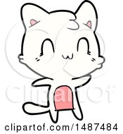 Poster, Art Print Of Cartoon Happy Cat