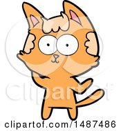 Poster, Art Print Of Happy Cartoon Cat