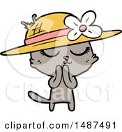 Poster, Art Print Of Calm Cartoon Cat