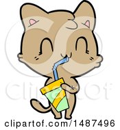 Poster, Art Print Of Cartoon Happy Cat