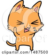 Poster, Art Print Of Cartoon Cat Hissing