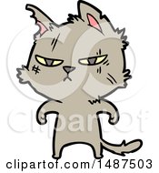 Poster, Art Print Of Tough Cartoon Cat