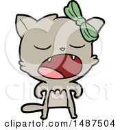 Poster, Art Print Of Cartoon Cat Meowing