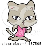 Poster, Art Print Of Cartoon Cat Out For A Run