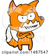 Cartoon Grinning Fox
