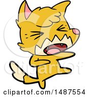 Poster, Art Print Of Angry Cartoon Fox Attacking