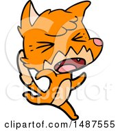Poster, Art Print Of Angry Cartoon Fox Running