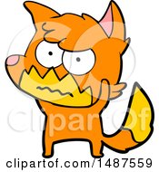 Cartoon Annoyed Fox