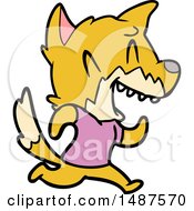 Poster, Art Print Of Laughing Fox Running Away