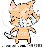 Poster, Art Print Of Crying Fox Cartoon