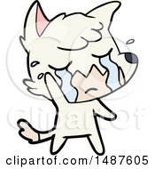 Poster, Art Print Of Crying Waving Fox Cartoon