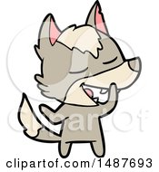 Poster, Art Print Of Cartoon Wolf Laughing