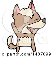 Cartoon Wolf Laughing