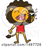 Poster, Art Print Of Cartoon Roaring Lion